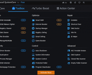 Ücretsiz Advanced SystemCare Sistem Bakım Programı