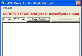 Ücretsiz E-Pos Pro İnternet Vergi Dairesi Pos Sorgulama Programı