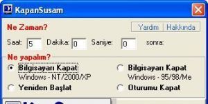 Ücretsiz KapanSusam Bilgisayar Zamanlama Programı