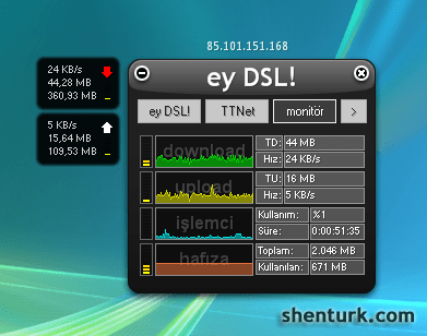 Ey DSL! 3 Adsl Kota sorgulama Programı