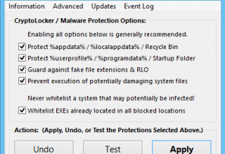 CryptoPrevent Cryptolocker engelleme Programı