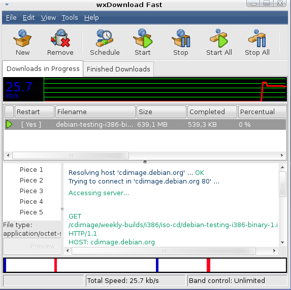 wxDownload Fast Ubuntu Dosya İndirme Programı