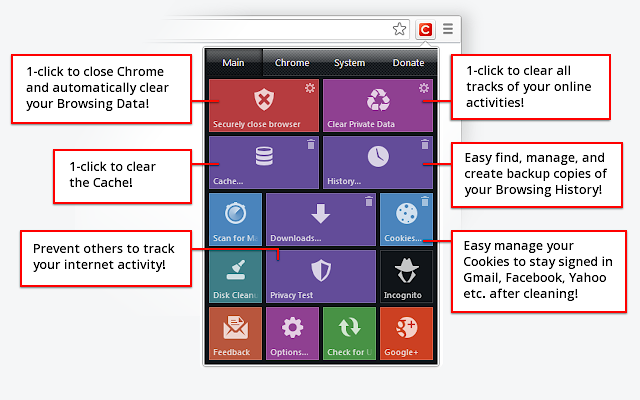 Chrome Tıkla ve Temizle Eklentisi