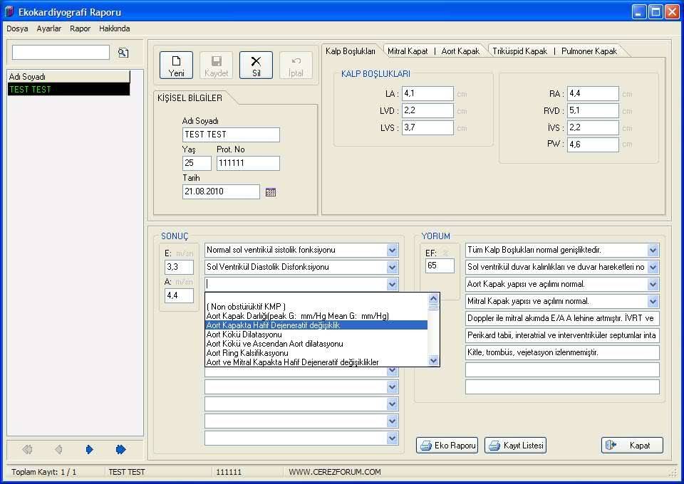 Ücretsiz Ekokardiyografi Rapor Programı